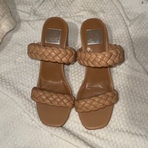 Italina Tan Braided Sandals